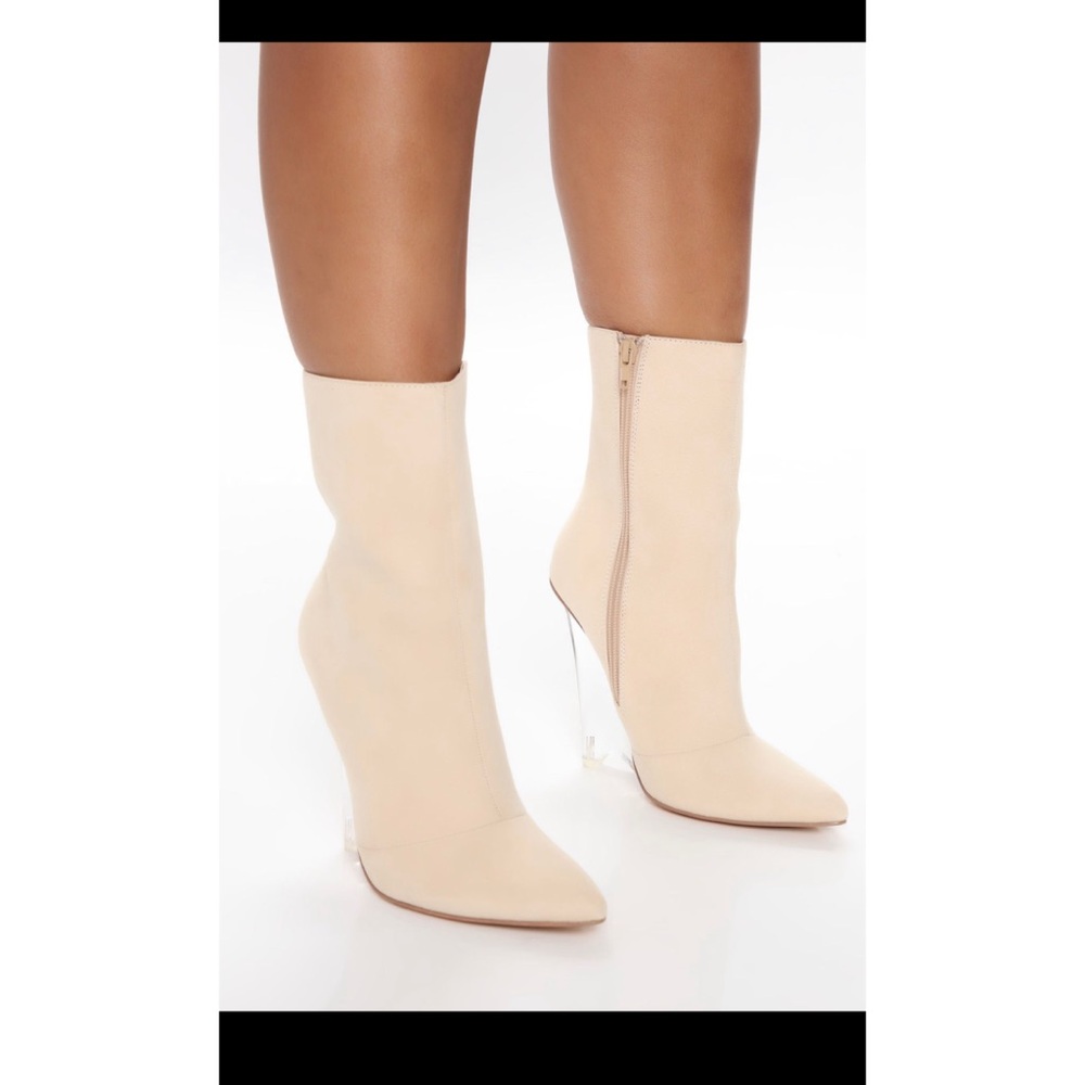 Francoise Wedge Booties - Nude